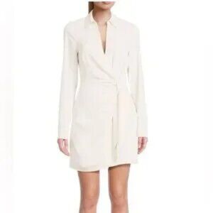 Veronica Beard White Lavella Collared Mini Dress size 14 NWT